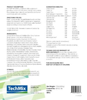 TechMix Equine Restart® supplement for horses Back label