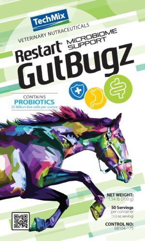 TechMix Restart GutBugz for horses Front Label